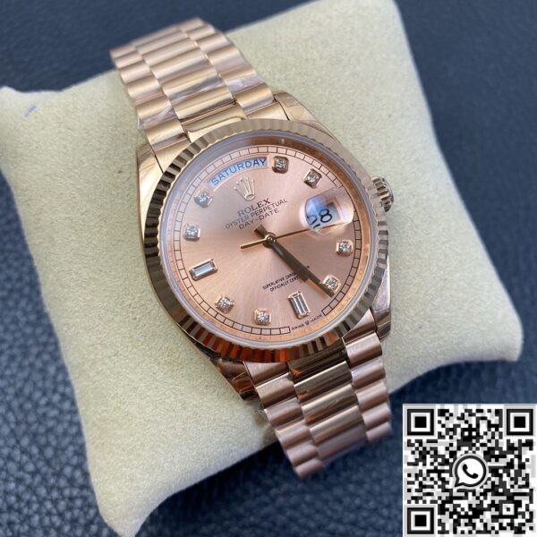 Rolex Day Date Fake - Rose Gold Dial Ladies Rose Gold Watch