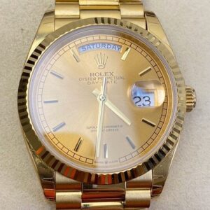 Rolex Day Date Replica - Champagne Gold Watch Size 36mm