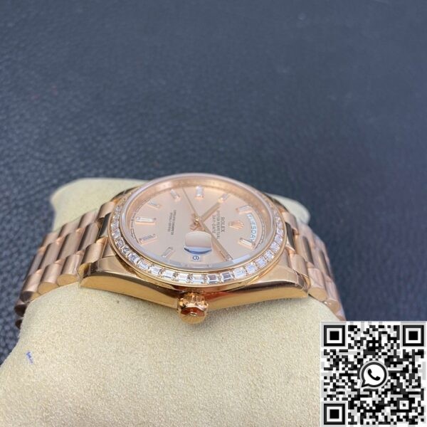 Custom Rolex Day Date - Rose Gold Diamond Watch Size 36mm