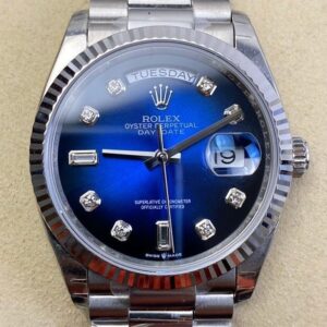 copy Rolex Day Date EW Factory - Gradient Blue Dial Size 36mm