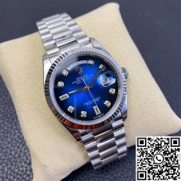 copy Rolex Day Date EW Factory - Gradient Blue Dial Size 36mm