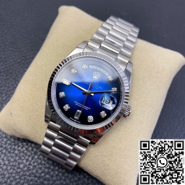 copy Rolex Day Date EW Factory - Gradient Blue Dial Size 36mm