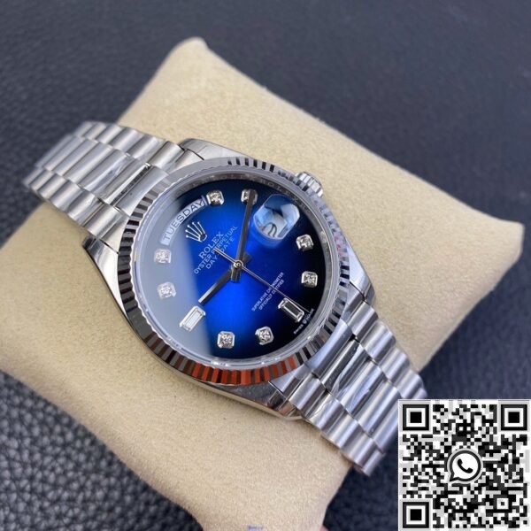 copy Rolex Day Date EW Factory - Gradient Blue Dial Size 36mm