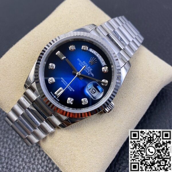 copy Rolex Day Date EW Factory - Gradient Blue Dial Size 36mm