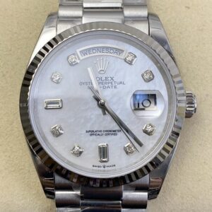 Replica Rolex watches - Day Date White Mother-of-Pearl Dial