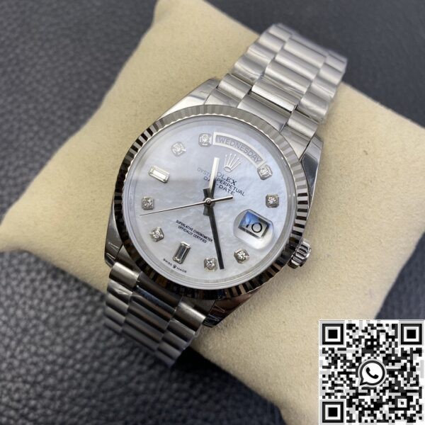 Replica Rolex watches - Day Date White Mother-of-Pearl Dial