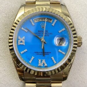 EW Factory Replica Rolex - Day Date Turquoise Dial Gold Watches