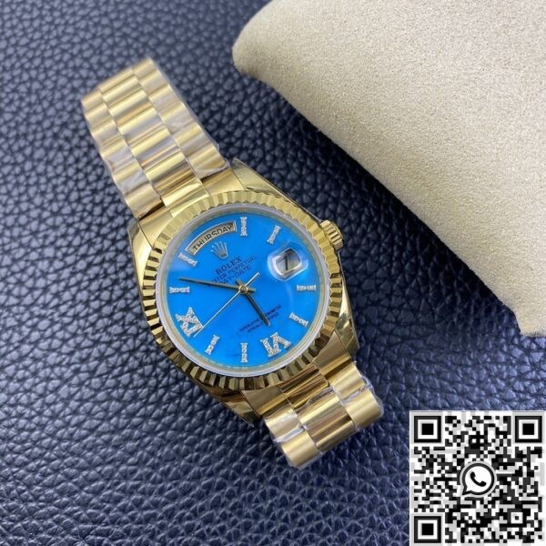 EW Factory Replica Rolex - Day Date Turquoise Dial Gold Watches