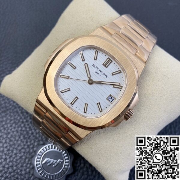 1:1 Replica Patek Philippe - Nautilus 5711R White Dial Rose Gold