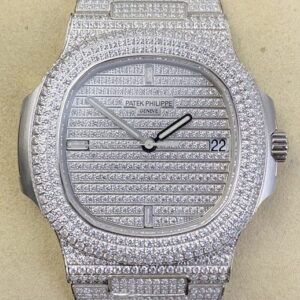 Patek Philippe 1:1 Replica - Nautilus 5719/1G-001 Full Diamond