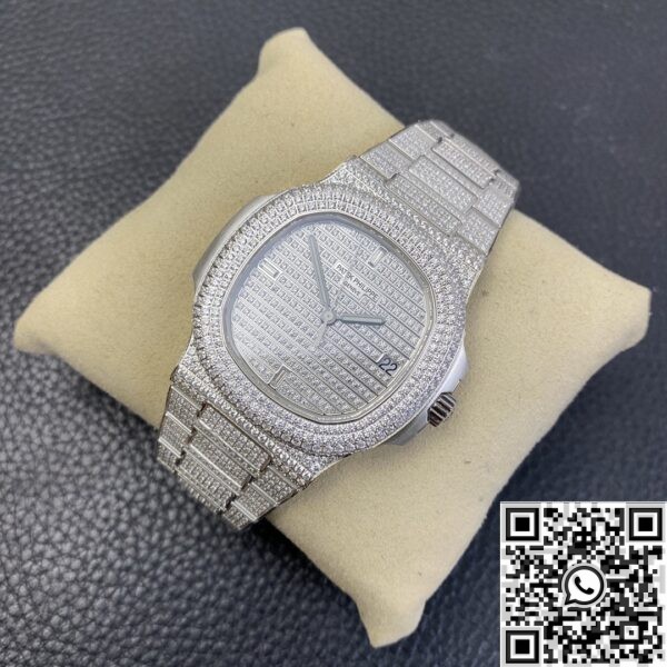 Patek Philippe 1:1 Replica - Nautilus 5719/1G-001 Full Diamond