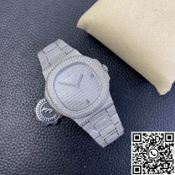 Patek Philippe 1:1 Replica - Nautilus 5719/1G-001 Full Diamond