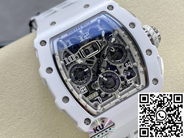 Richard Mille Best Fake KU Factory RM011-03 White Dial