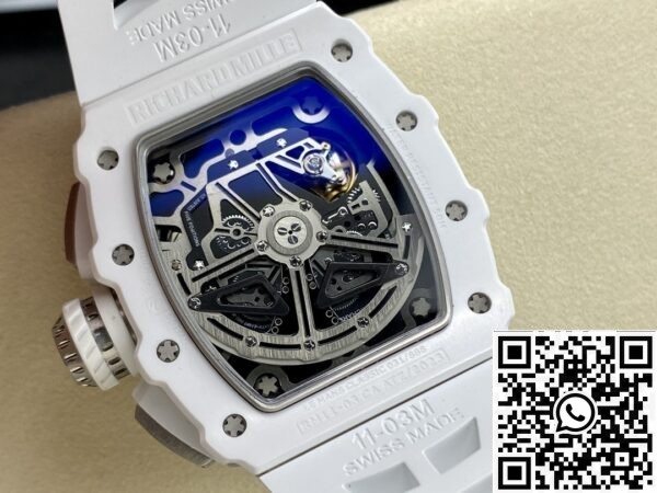 Richard Mille Best Fake KU Factory RM011-03 White Dial