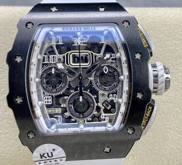 Fake Richard Mille Watches RM011-03 Black Ceramic Bezel