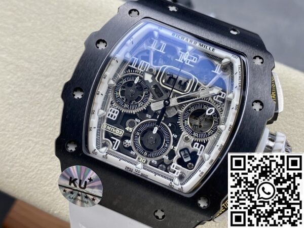 Fake Richard Mille Watches RM011-03 Black Ceramic Bezel