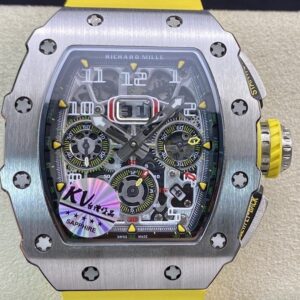 Richard Mille For Sale RM011-03 Titanium Shell Yellow Rubber