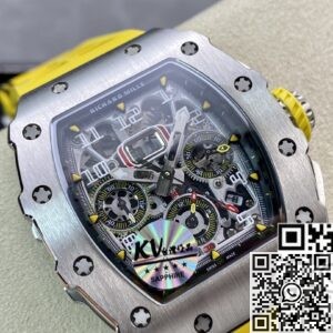 Richard Mille For Sale RM011-03 Titanium Shell Yellow Rubber