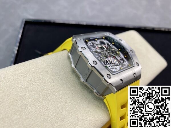 Richard Mille For Sale RM011-03 Titanium Shell Yellow Rubber