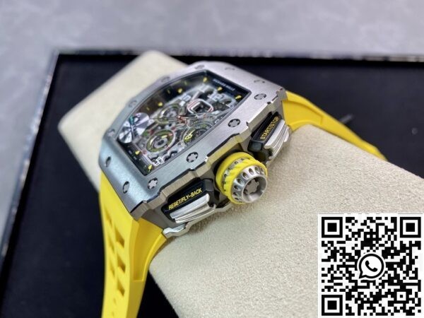 Richard Mille For Sale RM011-03 Titanium Shell Yellow Rubber