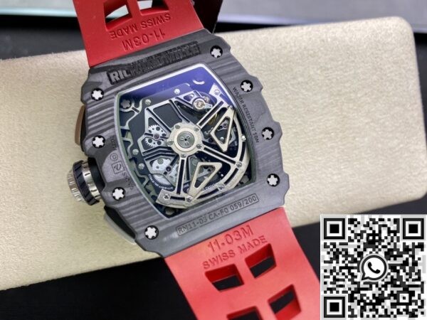 Fake Richard Mille Watch RM011-03 Carbon Fiber Case