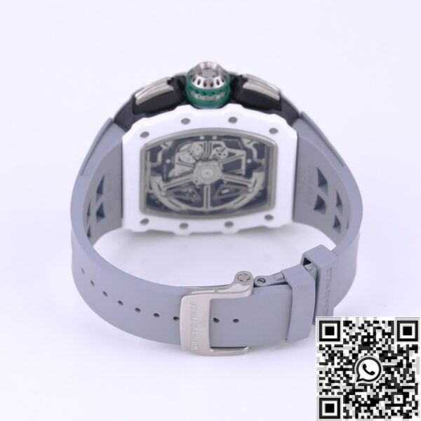 Best Richard Mille Replica KV RM11 White Ceramic Rubber Strap