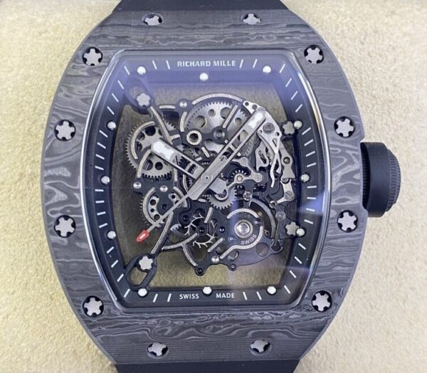 Richard Mille Replica KU Factory RM055 Black Carbon Fiber Case