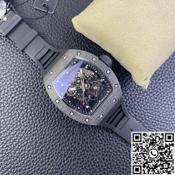 Richard Mille Replica KU Factory RM055 Black Carbon Fiber Case