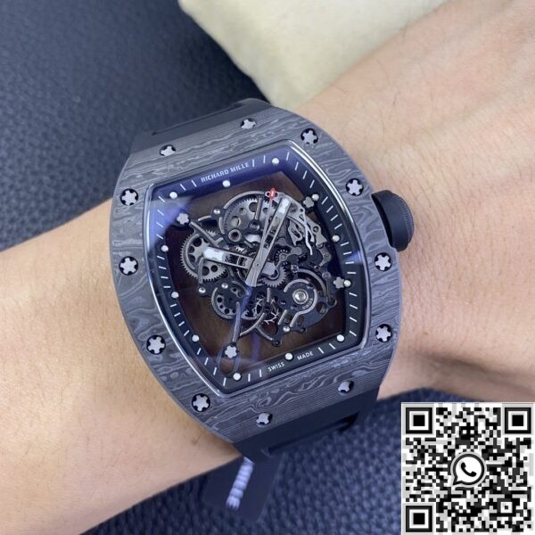 Richard Mille Replica KU Factory RM055 Black Carbon Fiber Case