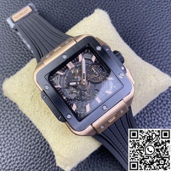 Fake Hublot Watch - Square Bang Unico RX Gold Case