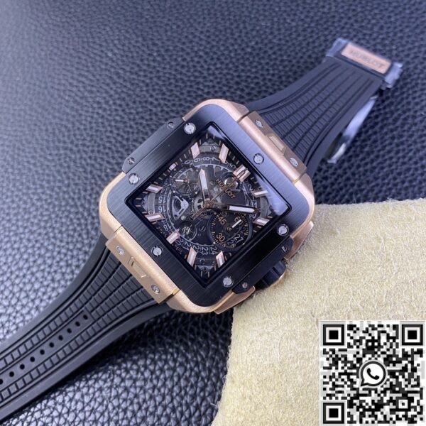 Fake Hublot Watch - Square Bang Unico RX Gold Case