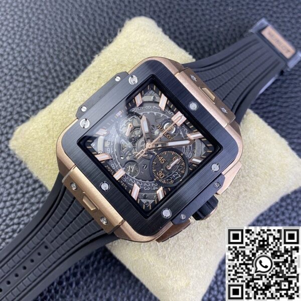 Fake Hublot Watch - Square Bang Unico RX Gold Case