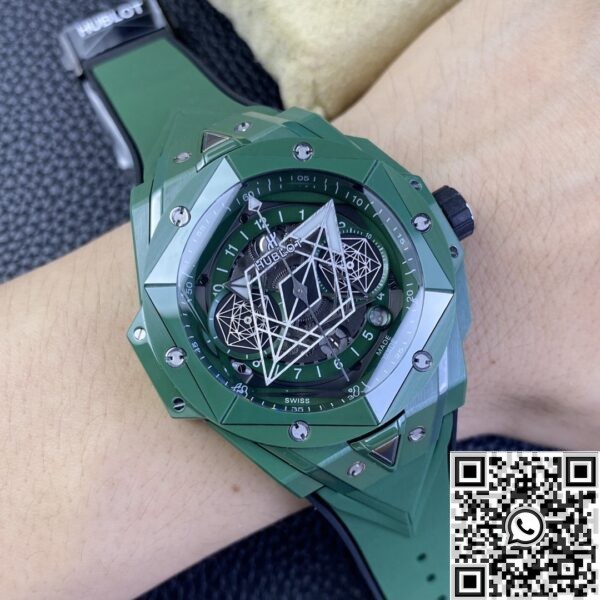 Hublot Replica Watches Big Bang Sang Bleu II Green Ceramics