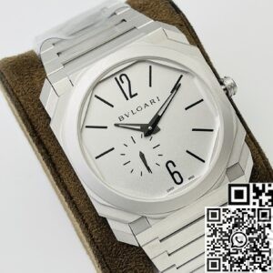 Fake Bvlgari Octo Finissimo - BV Factor 103011 Silver White Dial