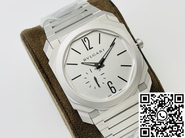 Fake Bvlgari Octo Finissimo - BV Factor 103011 Silver White Dial