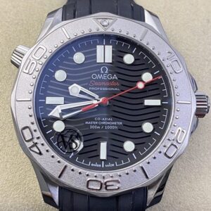 VS Omega Replica Seamaster Black Rubber Strap