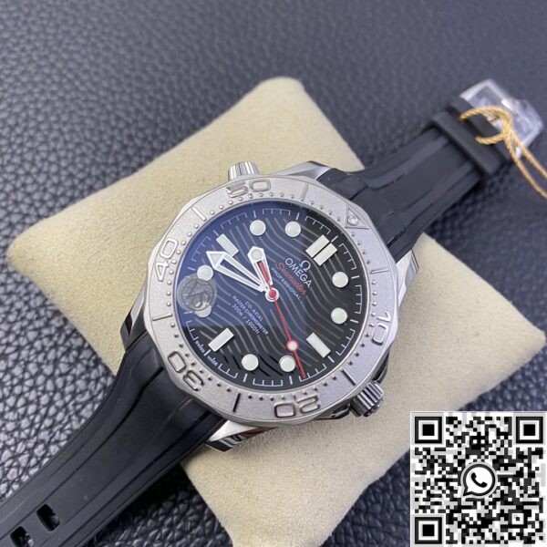 VS Omega Replica Seamaster Black Rubber Strap