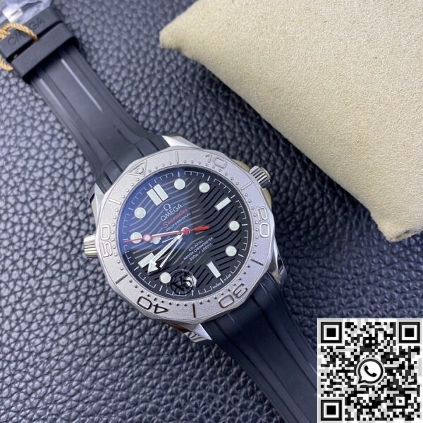 VS Omega Replica Seamaster Black Rubber Strap