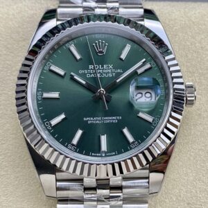 Replica Rolexes ARF Factory Datejust M126334-0028 Mint Green