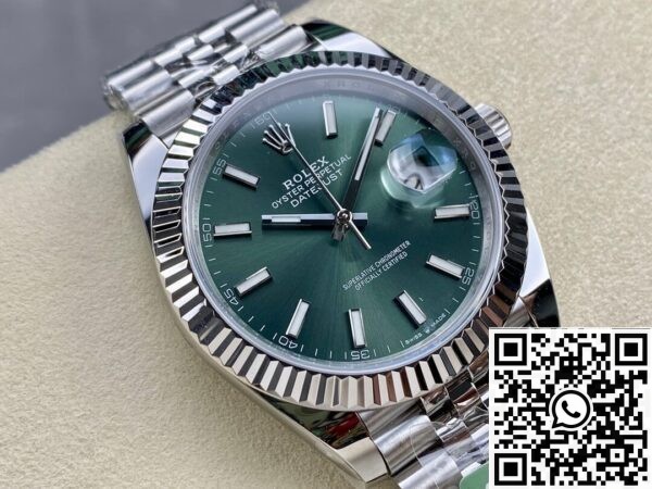 Replica Rolexes ARF Factory Datejust M126334-0028 Mint Green