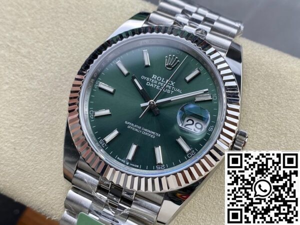 Replica Rolexes ARF Factory Datejust M126334-0028 Mint Green