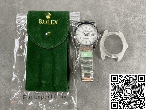 Rolex Replica White Watch ARF Datejust M126334-0009 41mm