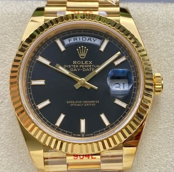 Day Date Bright Black ARF Factory Rolex M228238-0067 Size 40