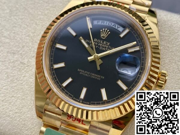 Day Date Bright Black ARF Factory Rolex M228238-0067 Size 40