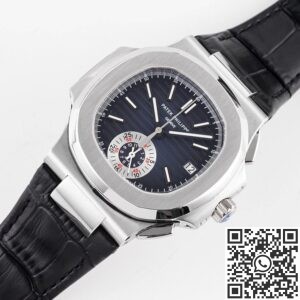 3K Factory Replicas Patek Philippe Nautilus 5980/1A-014 Black Dial: V2 Version with Authentic Small Seconds Functionality