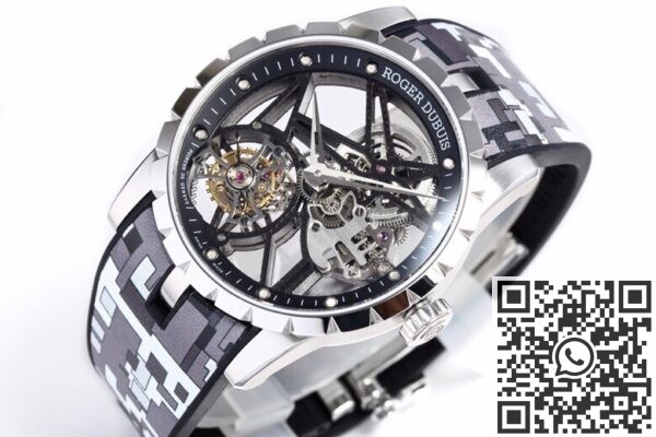 BBR Factory Fake Roger Dubuis Excalibur RDDBEX0393 Grey Camouflage Strap: A New Tourbillon Marvel