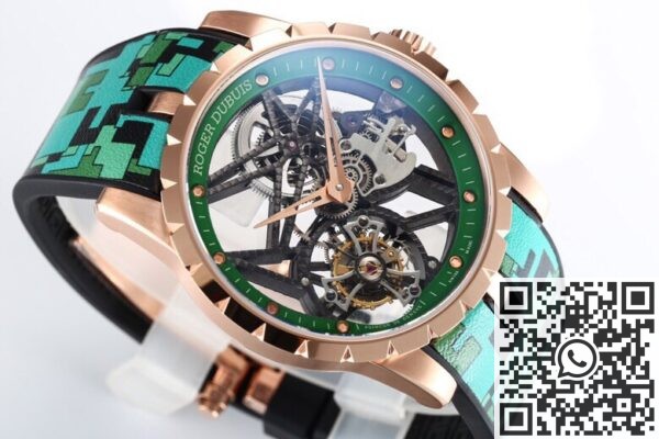 BBR Factory Roger Dubuis Fake Excalibur RDDBEX0393 Green Camouflage Strap: A New Era in Tourbillon Timepieces