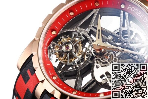 BBR Factory Replica Roger Dubuis Watches Excalibur RDDBEX0393 Red Camouflage Strap: The Bold Tourbillon Timepiece