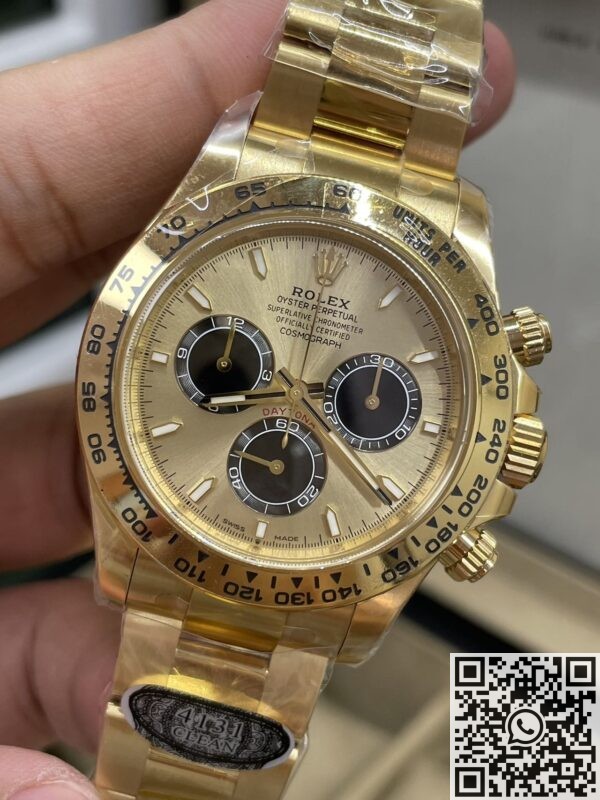 Clean Factory Replicas Rolex Cosmograph Daytona M126508-0006 Golden Color: A Comprehensive Review of the Latest 4131 Movement