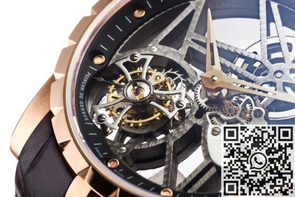 BBR Factory Replicas Roger Dubuis Excalibur RDDBEX0393 Rose Gold Case: The Ultimate King Series Tourbillon